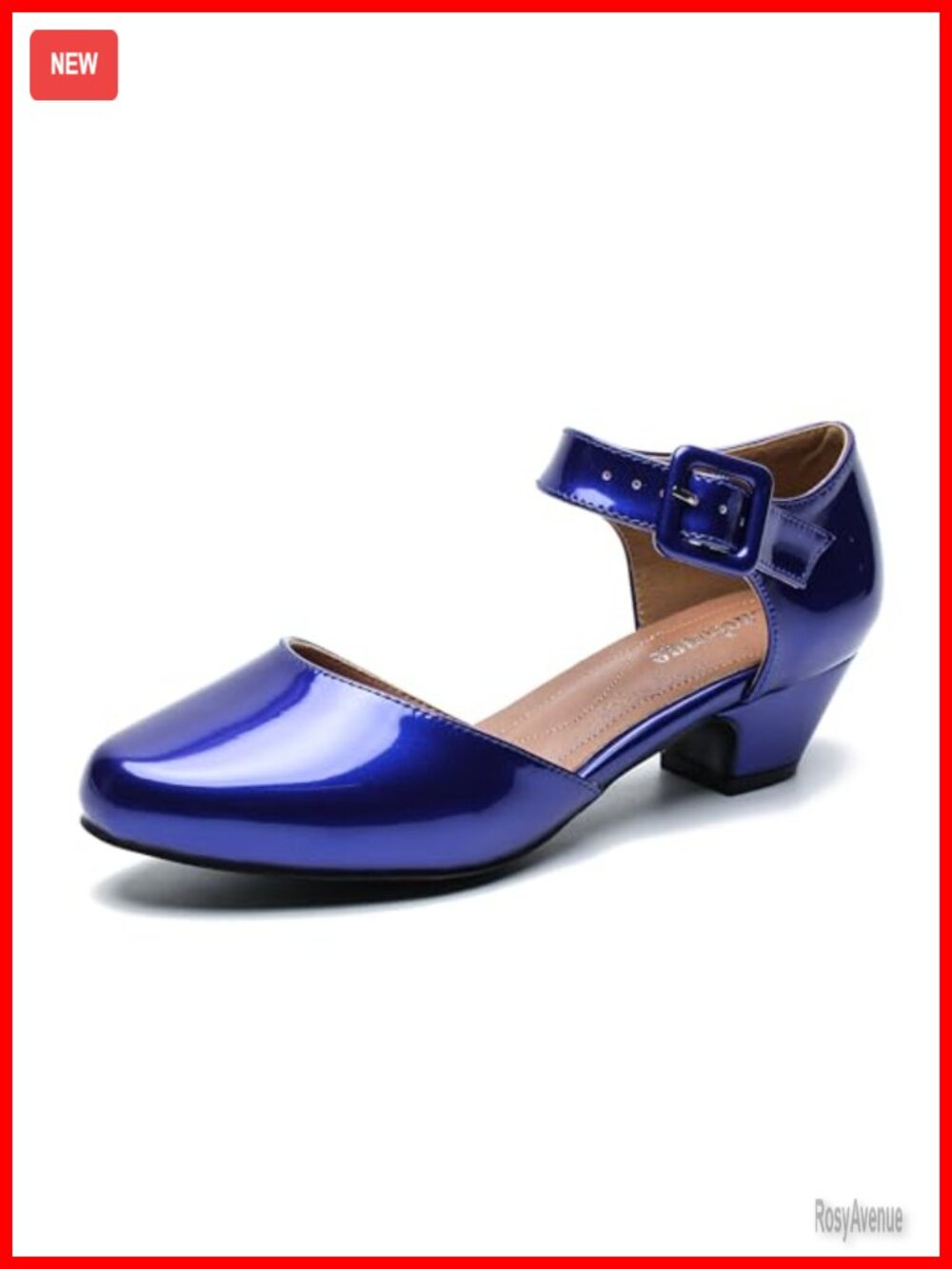 Women's Ankle Strap Block Heel D'Orsay Pumps Closed Toe Dress Work Shoes